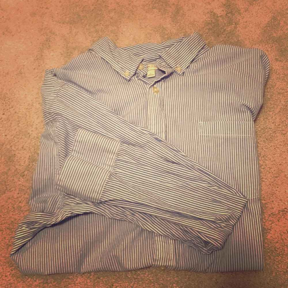 Sonoma Blue Stripped Long Sleeve Burton Down (L)